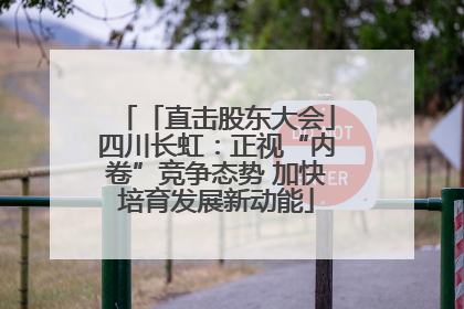 「直击股东大会」四川长虹：正视“内卷”竞争态势 加快培育发展新动能