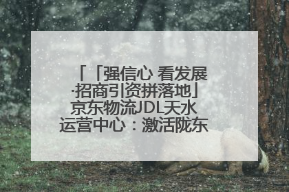「强信心 看发展·招商引资拼落地」京东物流JDL天水运营中心：激活陇东南区域经济新引擎