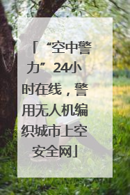 “空中警力”24小时在线，警用无人机编织城市上空安全网