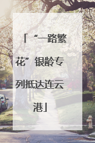 “一路繁花”银龄专列抵达连云港