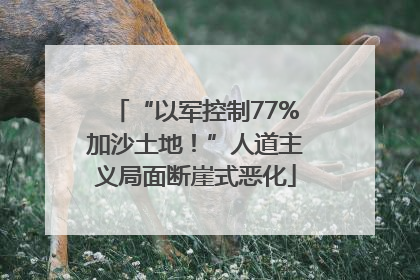 “以军控制77%加沙土地！”人道主义局面断崖式恶化
