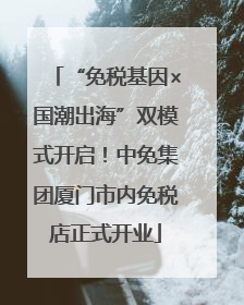 “免税基因×国潮出海”双模式开启！中免集团厦门市内免税店正式开业