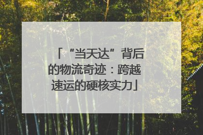 “当天达”背后的物流奇迹：跨越速运的硬核实力