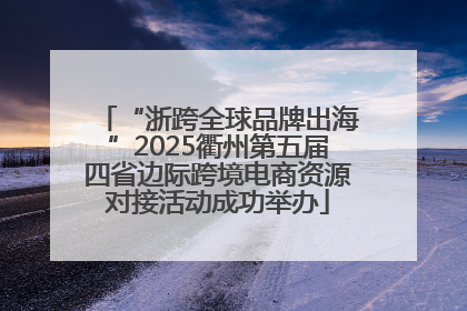 “浙跨全球品牌出海”2025衢州第五届四省边际跨境电商资源对接活动成功举办