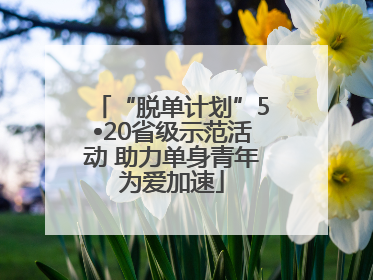 “脱单计划”5•20省级示范活动 助力单身青年为爱加速