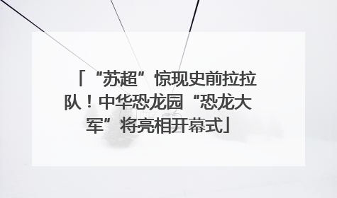 “苏超”惊现史前拉拉队！中华恐龙园“恐龙大军”将亮相开幕式