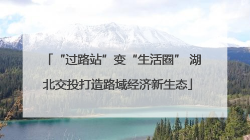 “过路站”变“生活圈” 湖北交投打造路域经济新生态