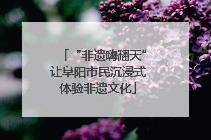 “非遗嗨翻天”让阜阳市民沉浸式体验非遗文化