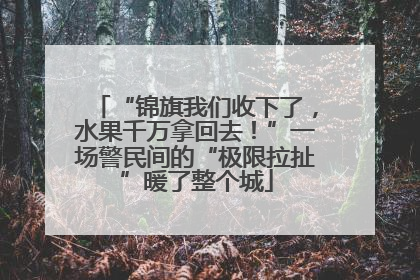 “锦旗我们收下了，水果千万拿回去！”一场警民间的“极限拉扯”暖了整个城