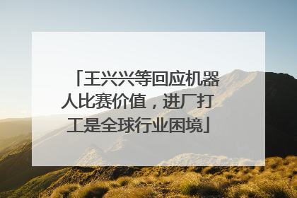 王兴兴等回应机器人比赛价值，进厂打工是全球行业困境
