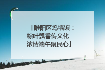 睢阳区坞墙镇：粽叶飘香传文化 浓情端午聚民心