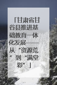甘肃省甘谷县推进基础教育一体化发展——从“资源荒”到“满堂彩”