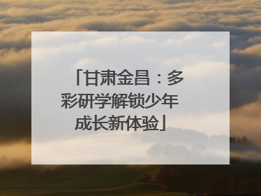 甘肃金昌：多彩研学解锁少年成长新体验