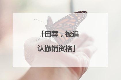 田蓉，被追认撤销资格