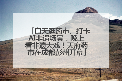 白天逛药市、打卡AI非遗场景，晚上看非遗大戏！天府药市在成都彭州开幕