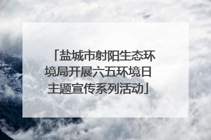 盐城市射阳生态环境局开展六五环境日主题宣传系列活动