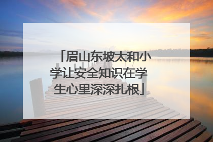 眉山东坡太和小学让安全知识在学生心里深深扎根