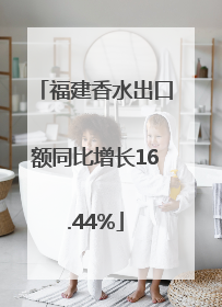 福建香水出口额同比增长16.44%