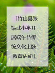 竹山县张振武小学开展端午节传统文化主题教育活动