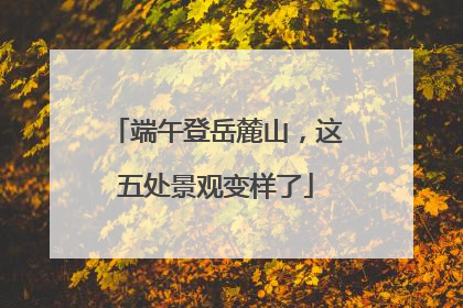 端午登岳麓山，这五处景观变样了