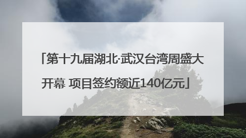第十九届湖北·武汉台湾周盛大开幕 项目签约额近140亿元