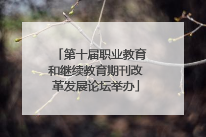 第十届职业教育和继续教育期刊改革发展论坛举办