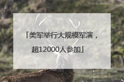 美军举行大规模军演，超12000人参加