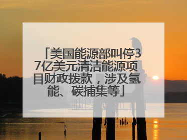 美国能源部叫停37亿美元清洁能源项目财政拨款，涉及氢能、碳捕集等