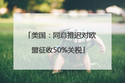 美国：同意推迟对欧盟征收50%关税