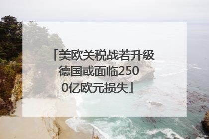 美欧关税战若升级 德国或面临2500亿欧元损失