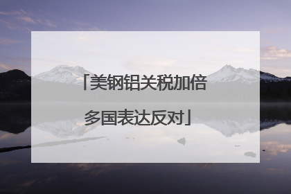 美钢铝关税加倍 多国表达反对