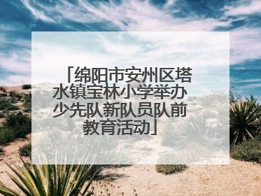 绵阳市安州区塔水镇宝林小学举办少先队新队员队前教育活动