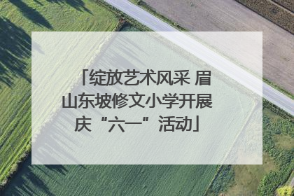 绽放艺术风采 眉山东坡修文小学开展庆“六一”活动