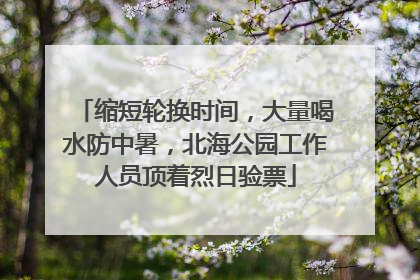 缩短轮换时间，大量喝水防中暑，北海公园工作人员顶着烈日验票