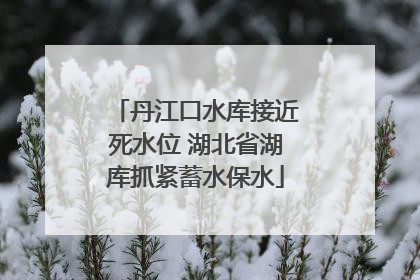 丹江口水库接近死水位 湖北省湖库抓紧蓄水保水