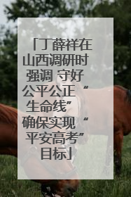 丁薛祥在山西调研时强调 守好公平公正“生命线” 确保实现“平安高考”目标