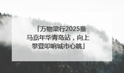 万物梁行2025垂马嘉年华青岛站，向上攀登叩响城市心跳