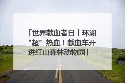世界献血者日丨环湖“超”热血！献血车开进红山森林动物园