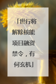 世行将解除核能项目融资禁令，有何玄机