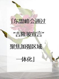 东盟峰会通过“吉隆坡宣言” 聚焦加强区域一体化