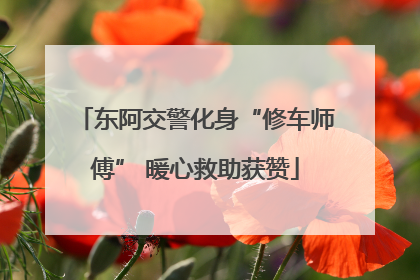 东阿交警化身“修车师傅” 暖心救助获赞