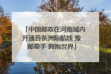 中国邮政在河南域内开通首条洲际航线 豫邮牵手 拥抱世界