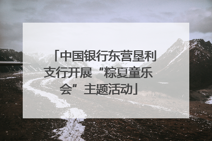 中国银行东营垦利支行开展“粽夏童乐会”主题活动