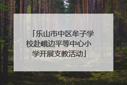 乐山市中区牟子学校赴峨边平等中心小学开展支教活动