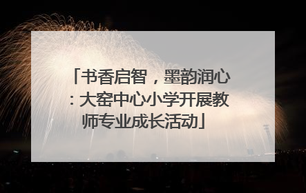 书香启智，墨韵润心：大窑中心小学开展教师专业成长活动