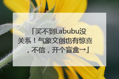 买不到Labubu没关系！气象文创也有惊喜，不信，开个盲盒→