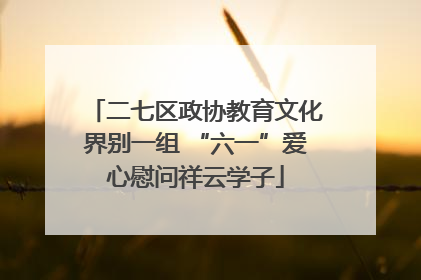 二七区政协教育文化界别一组 “六一”爱心慰问祥云学子