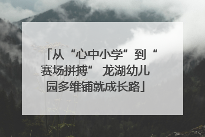 从“心中小学”到“赛场拼搏” 龙湖幼儿园多维铺就成长路