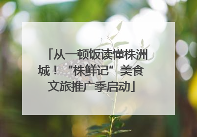从一顿饭读懂株洲城！“株鲜记”美食文旅推广季启动