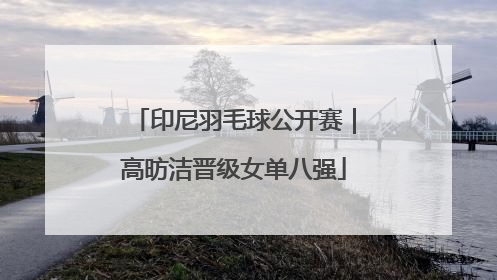 印尼羽毛球公开赛｜高昉洁晋级女单八强